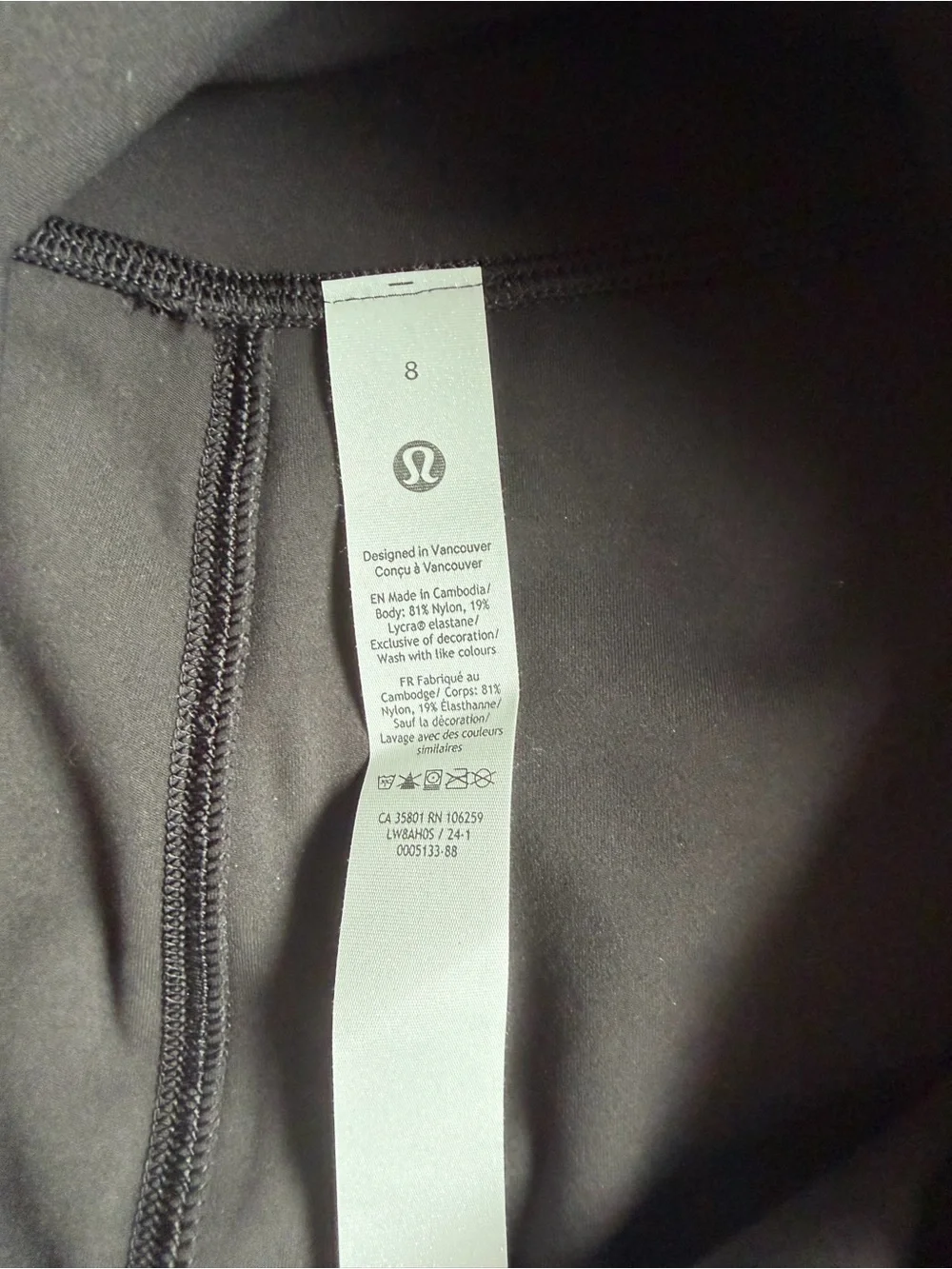 Lululemon Nulu Slim-Fit High Rise Black Midi Skirt